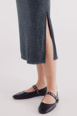 Falda midi gasa estampada