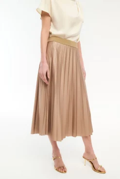 Falda midi plisada