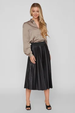 Falda midi plisada