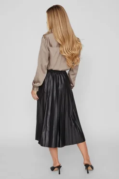 Falda midi plisada