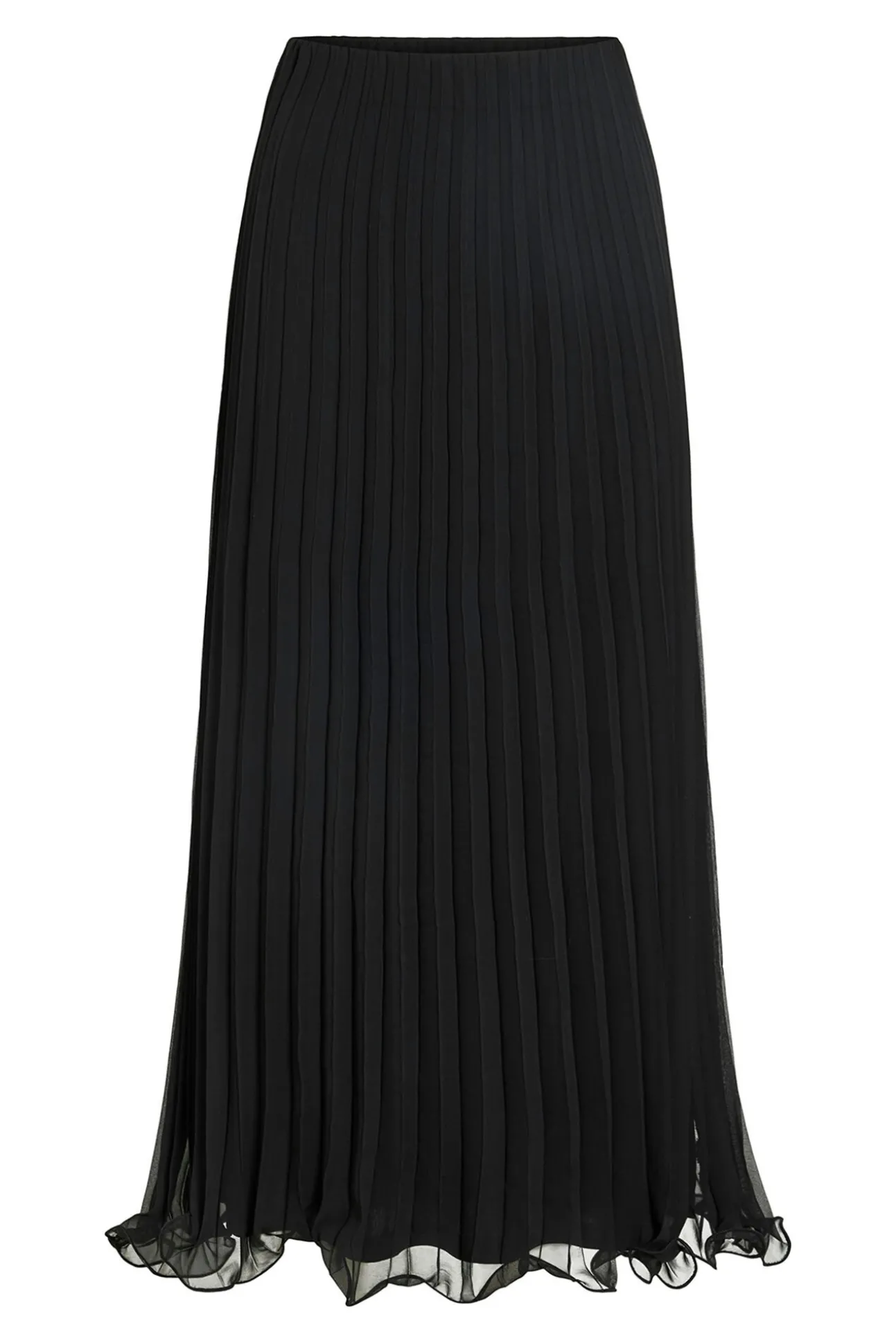 Falda midi plisada de gasa