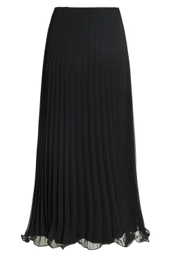 Falda midi plisada de gasa