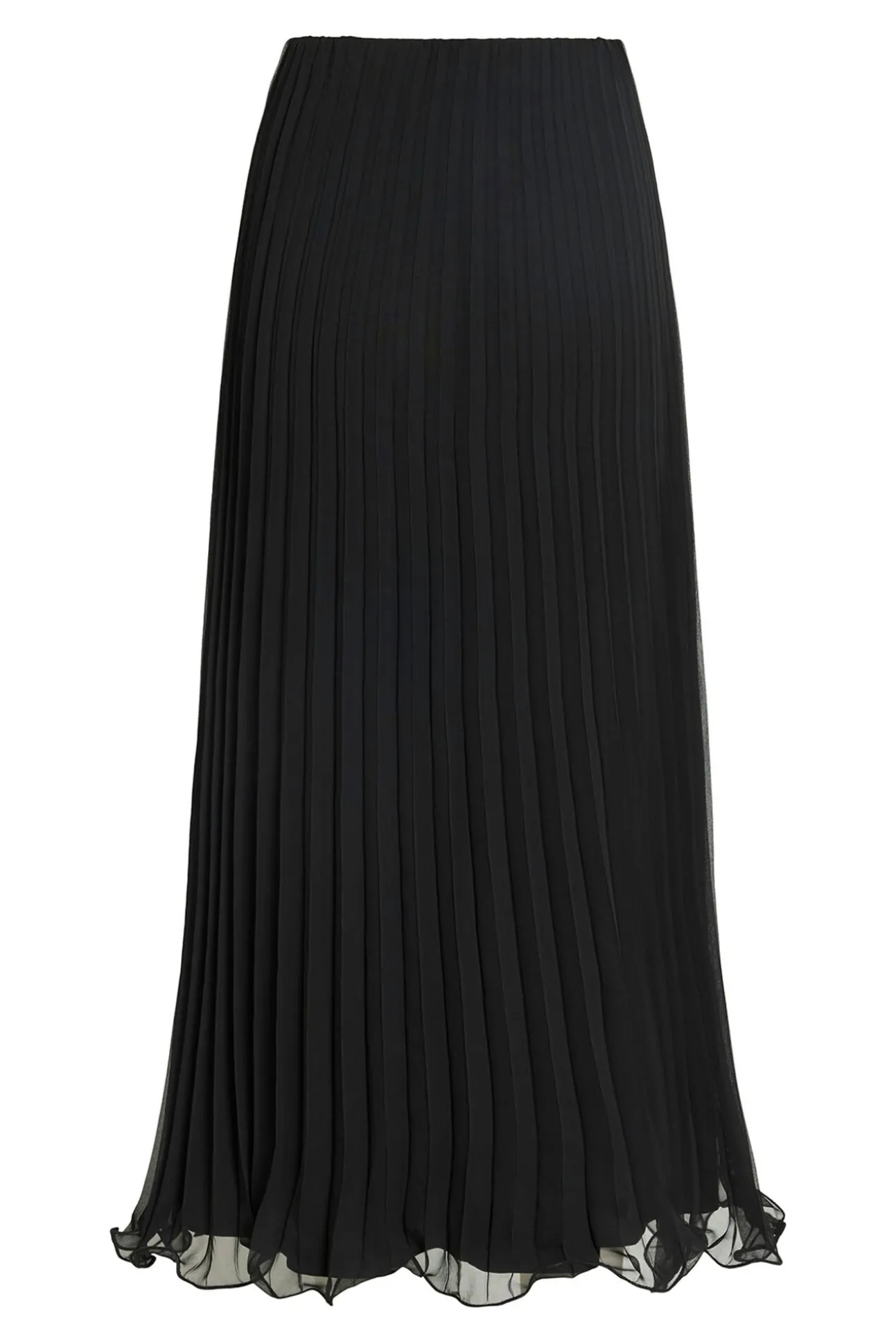 Falda midi plisada de gasa