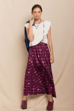 Falda mido estampada