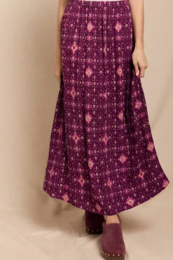 Falda mido estampada