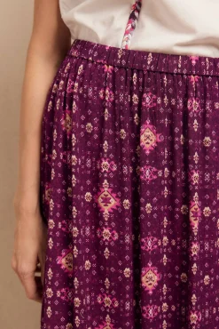 Falda mido estampada