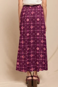 Falda mido estampada