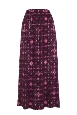 Falda mido estampada