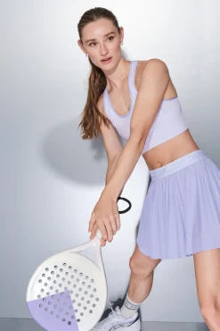 Falda plisada lila malla interior