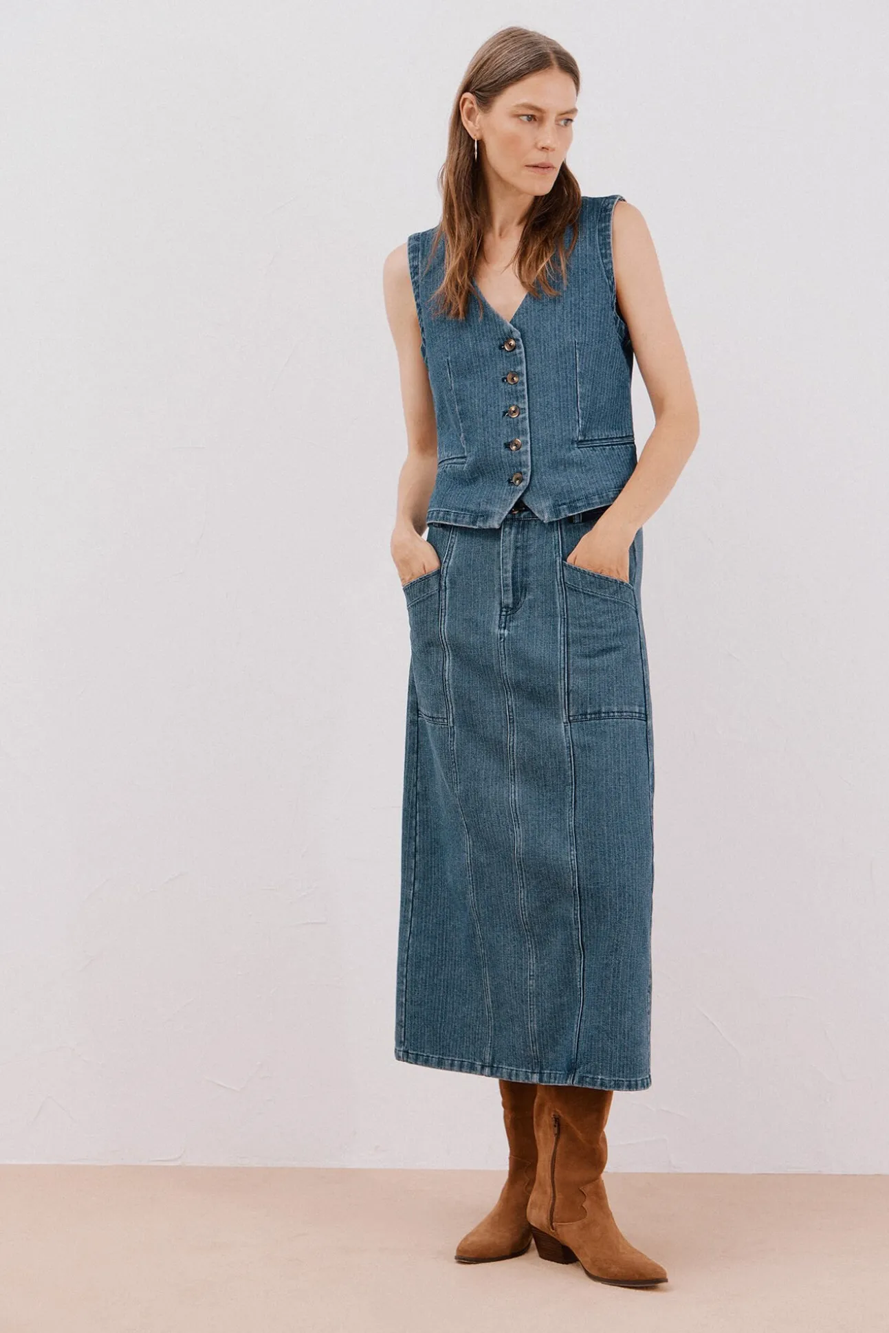 Falda vaquera textura