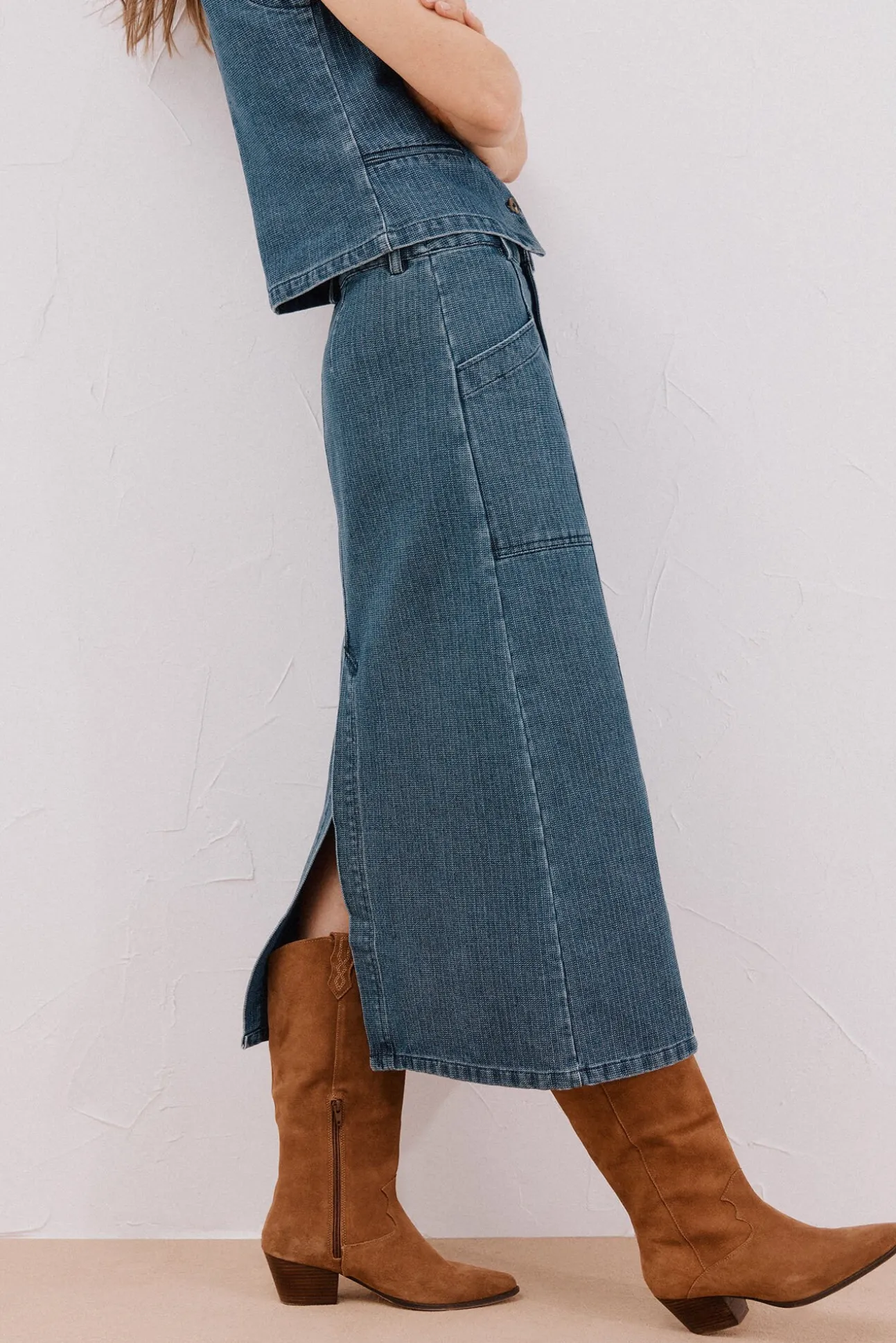 Falda vaquera textura