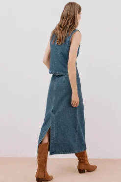 Falda vaquera textura