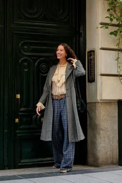 Fiona. Abrigo a rayas