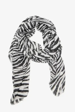 Fular con estampado de cebra
