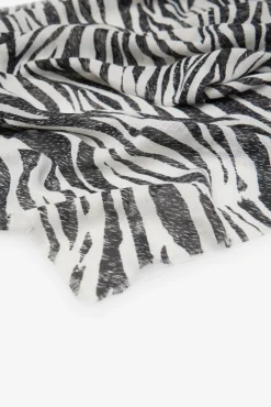 Fular con estampado de cebra