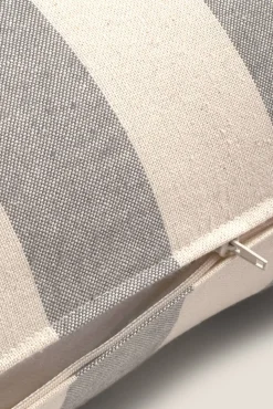 Funda cojín 100% algodón rayas 45x45cm.