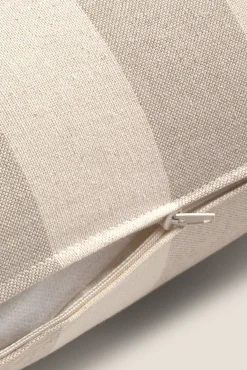 Funda cojín 100% algodón rayas 30x50cm.