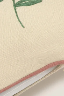 Funda cojín algodón flores