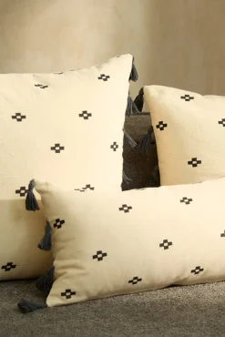 Funda de cojín cuadrada de algodón Kobe