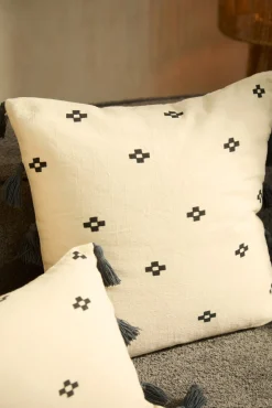 Funda de cojín cuadrada de algodón Kobe