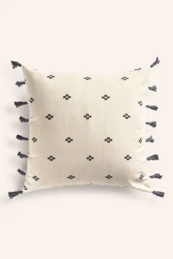 Funda de cojín cuadrada de algodón Kobe