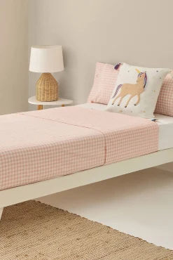 Funda nordica tejida cuadros vichy