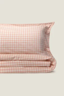 Funda nordica tejida cuadros vichy