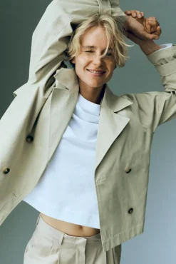 Gabardina corta 100% algodón