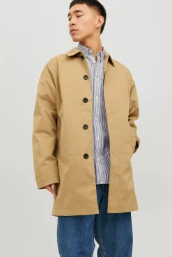 Gabardina cuello italiano