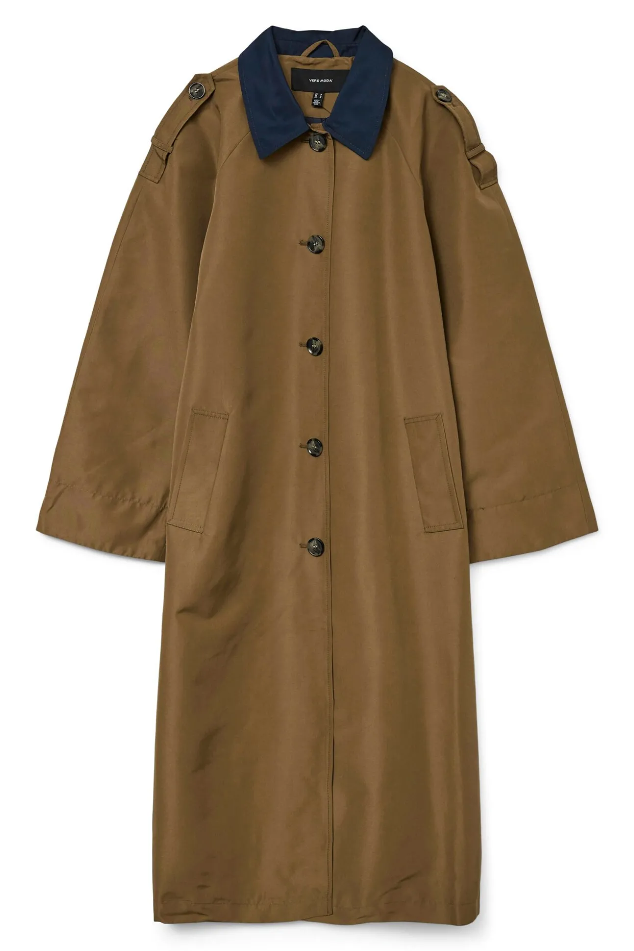 Gabardina larga bicolor