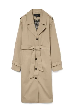 Gabardina larga con cinturón