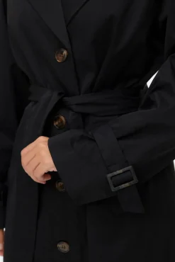 Gabardina larga con cinturón