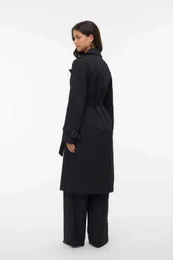 Gabardina larga con cinturón