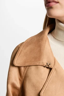 Gabardina larga de antelina