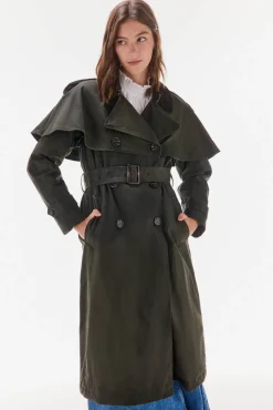 Gabardina larga encerada