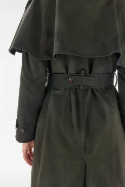 Gabardina larga encerada