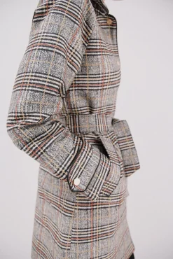 Gabardina satinada capucha desmontable