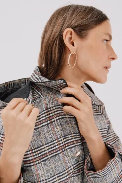 Gabardina satinada capucha desmontable