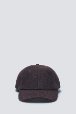 Gorra beisbolera lanera marrón