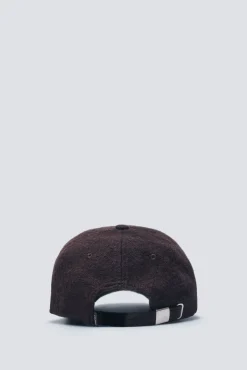 Gorra beisbolera lanera marrón