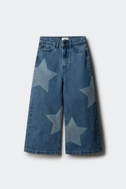 Jeans denim culotte ESTRELLAS niña