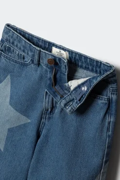 Jeans denim culotte ESTRELLAS niña