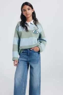 Jeans denim culotte niña