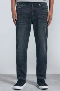 Jeans skinny gris oscuro lavado