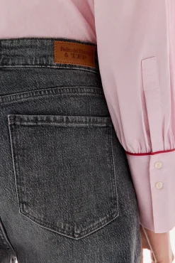 Jeans wide leg cropped