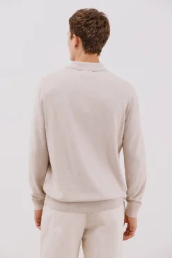 Jersey algodón cashmere cuello polo