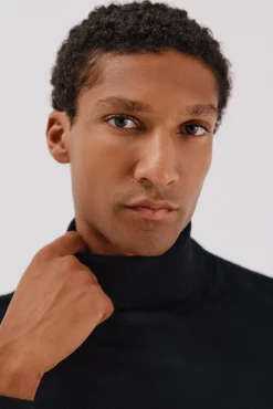 Jersey algodón cashmere cuello alto