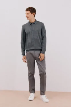 Jersey algodón cashmere cuello polo