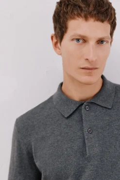 Jersey algodón cashmere cuello polo