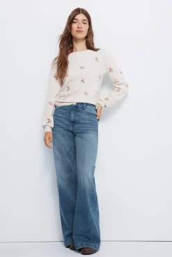 Jersey bordados flores